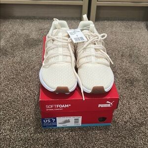 Puma Beige Sneakers with SoftFoam+